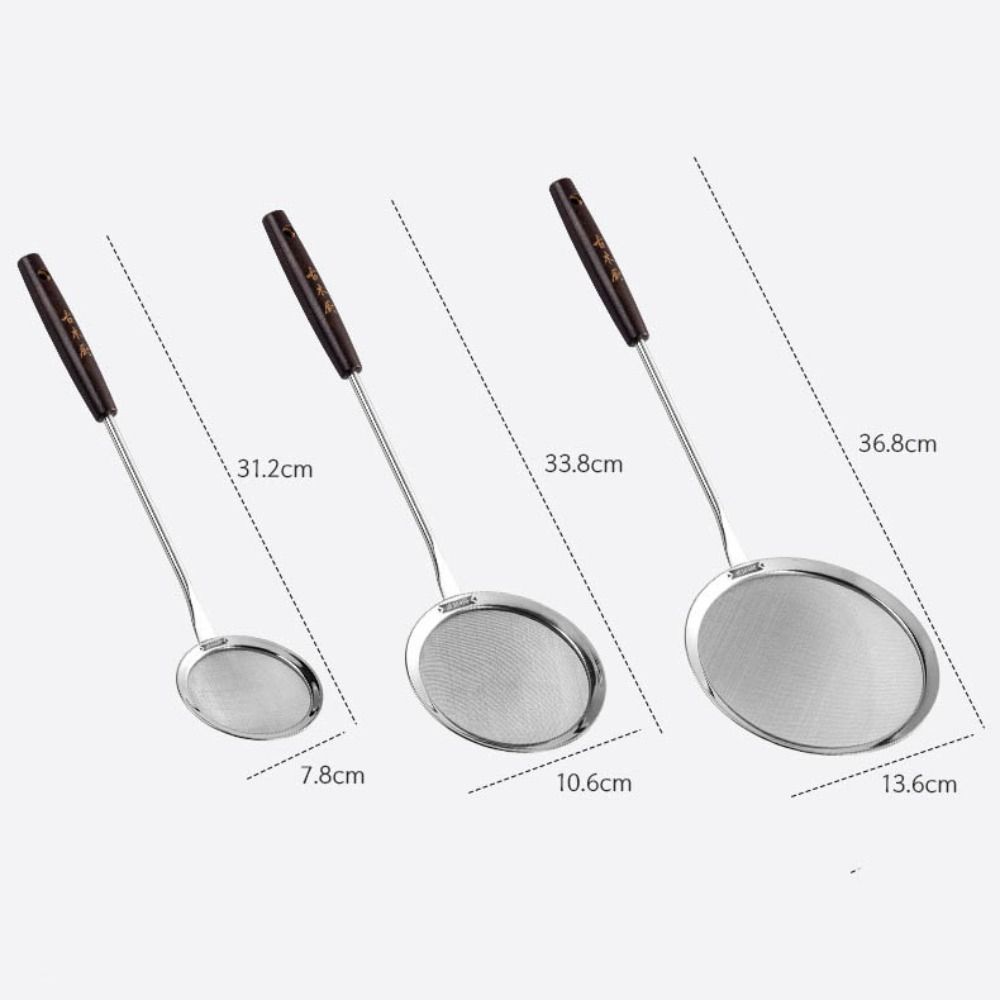 Soybean Milk Snack French Fries Flour Filter Screen Wood Handle Mesh Strainer  Kitchen Tools
