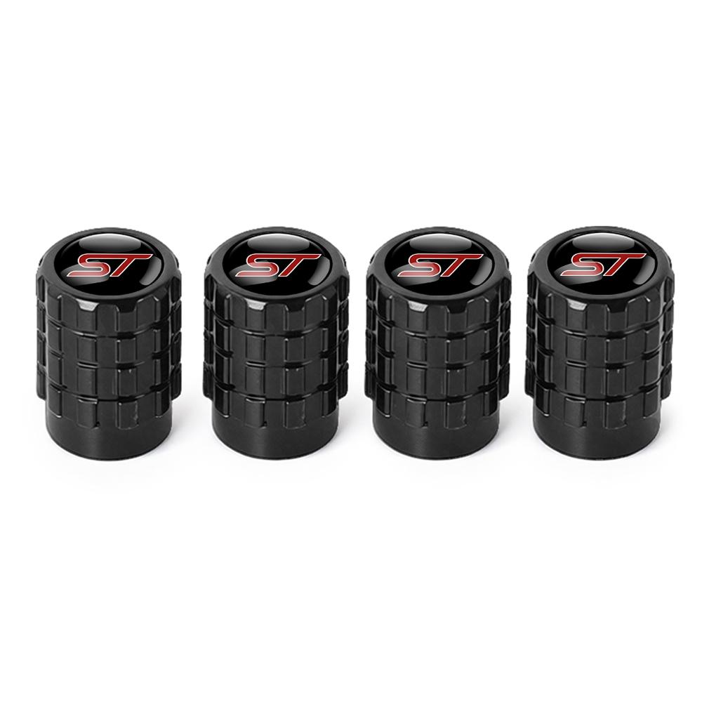 TRR400-4Pcs For Ford Focus Kuga Mondeo Ranger Fiesta Mustang ST Shelby Fusion Edge Car Styling Wheel Valve Caps Stem Cover Accessories