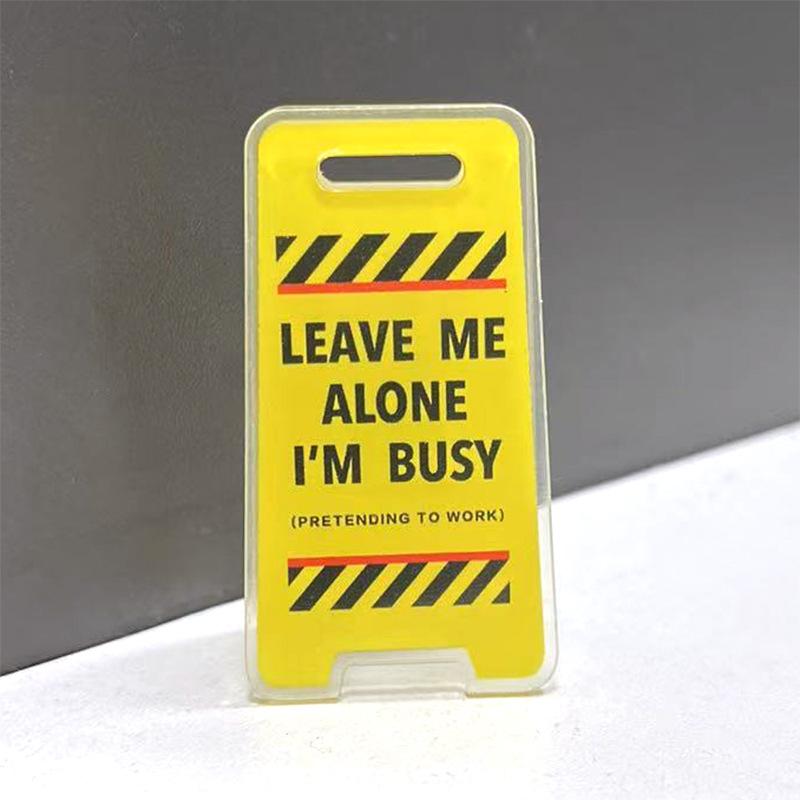 Acrylic Desk Sign "Leave Me Alone, I'm Busy" - Humorous Office Decor, Unisex Gift for Coworkers, Versatile Room Decor