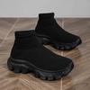 Unisex Sneakers Atmungsaktive hochelastische Socken Dicke Sohle Erhöhen Sportschuhe Damenschuhe
