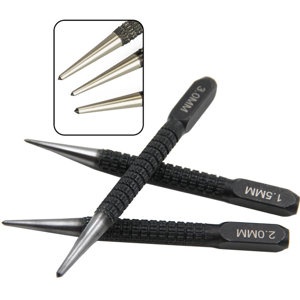 Non Slip Center Punch for Alloy Steel Metal Wood Marking Drilling Tool 1.5/2/3mm