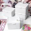 Pure White Flip-Top Storage Box for My Little Pony Cards - Multifunctional Dustproof Organizer