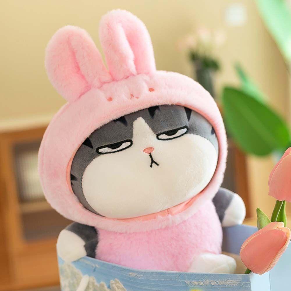 Cosplay Frog Sofa Decoration Stuffed Toys Cat Plush Toys Dressup Cat Plush Doll Plush Animal Toy