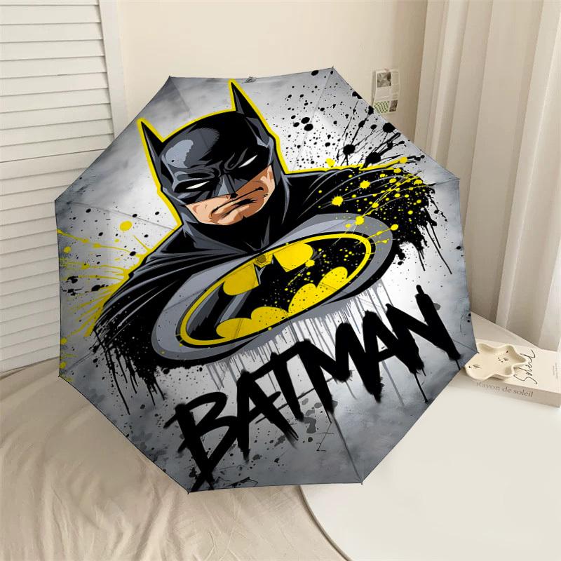 

1PC Warner Batman Automatic Open/Close Umbrella with Windproof, 104-Rib Sturdy Canopy, Durable Ribs1321A