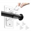 2pcs/set Plastic Curtain Rod Clip Retainer Self Adhesive Curtain Rod Fixing Clip Convenient Curtain Rod Clamp Hooks