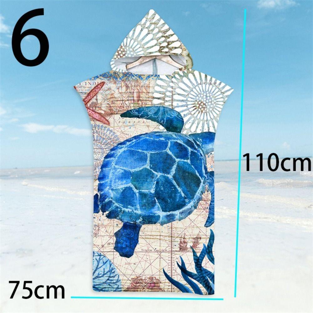 Surf Poncho Microfiber Beach Towel Hooded Quick Dry Bath Towel Fashion Absorbent Swimming Bathrobe Unisex