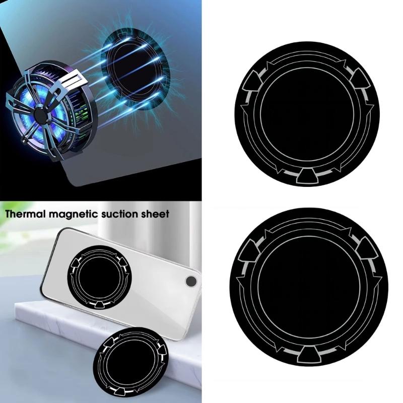 6cm/9cm Metal Plate Magnetic Sheets for Phone Tablet Universal Cooling Fan Radiator Plate Sheet Sticker Rings Plate