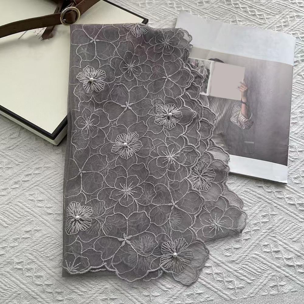 

Retro Dresses Shawls Elegant Sunscreen Shawl Fashion Female Headscarf for Women сірий