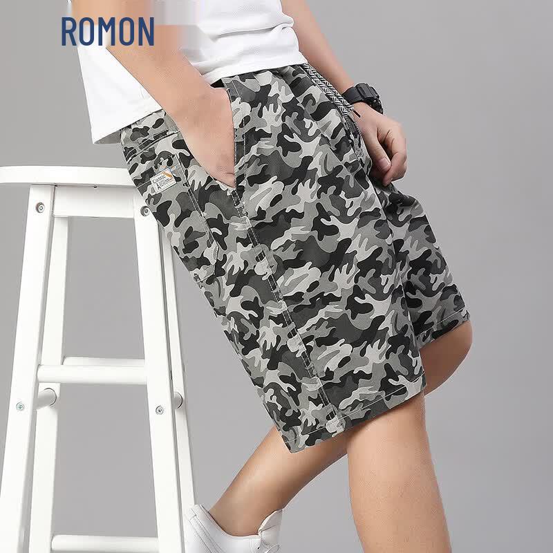 ROMON Men s Loose Plus Size Summer Casual Shorts 4XL
