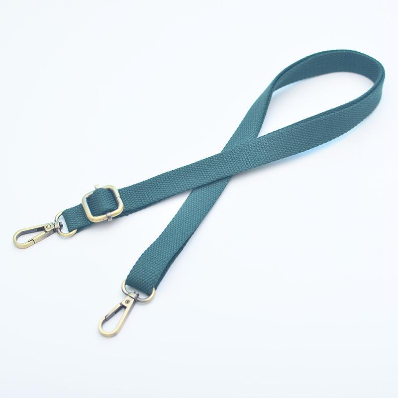 20mm Wide Canvas Bag Accessories Shoulder Strap Thickened Adjustable High Quality Bronze Buckle Shoulder Bag Strap Wholesale