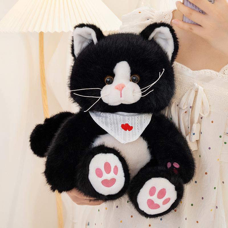 

Cross-border Cozy Kitten Plush - Cute Coco Cat Doll, Perfect Comforting Gift for Girlfriend s Birthday 25cm, 0.215kg чорний