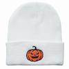 New autumn and winter Halloween pumpkin little devil embroidered knitted hat for men and women, warm beanie hat for students