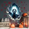 Halloween 3D Efekt Prolomení Zdi Hororoví Zombie Šplhající Nálepky na Okno a Zeď Vodotěsné a Olejivzdorné Nálepky Odstranitelné