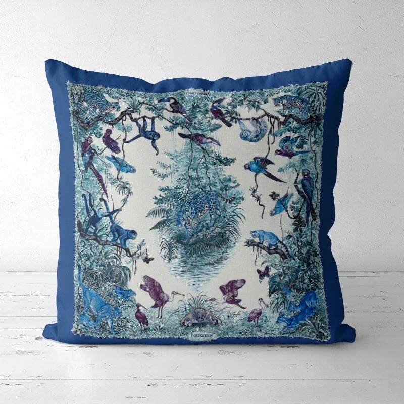 A Drop Shipping Printed Cushion Cover Decorative Pillowcases High-end Royal High Quality Thick Europe Rich Italy Design 28-#