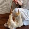New Woven Bag Fashion Hollow Casual Straw Bag Beach Bag Shoulder Women Bag Perfect for Everyday Use, Travel & Beach Outings