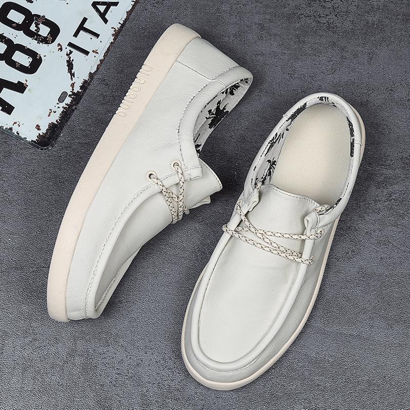 Модные повседневные туфли из кожи ручной работы для мужчин — фото 3