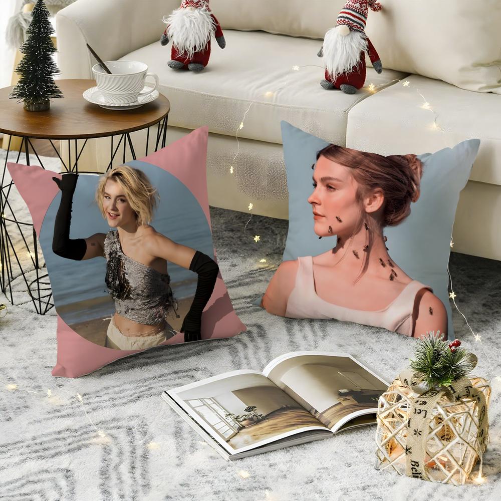 P-Pommelien Thijs Gedoe Cushion Cover Breathable Linen Pillow Cover Skin-Friendly Home Decor Pillowcase With Hidden Zipper