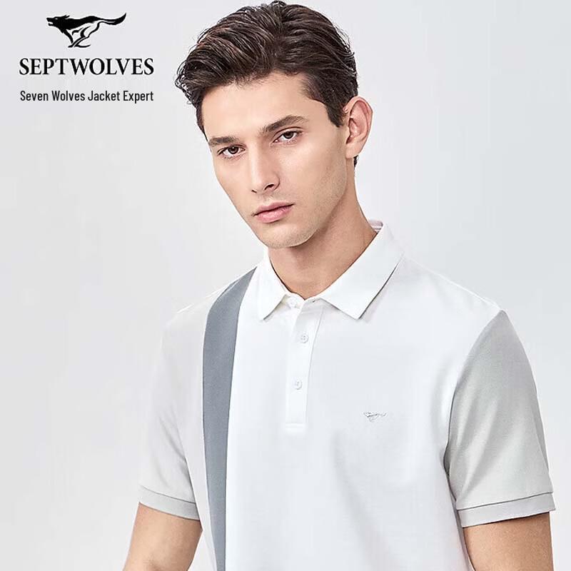 

SEPTWOLVES Men s Cooling High-Cotton Short Sleeve Polo Shirt XXL