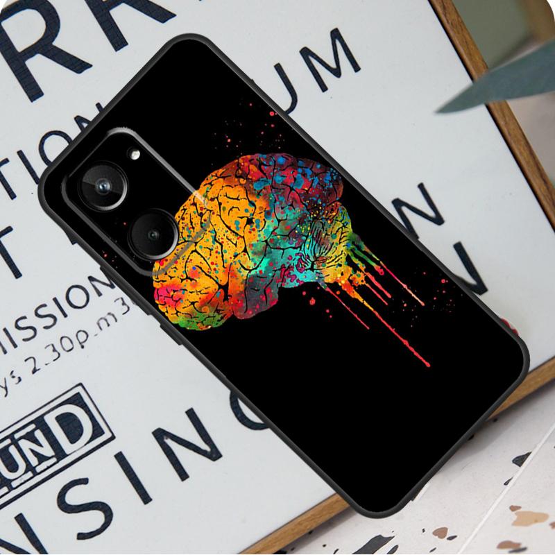 Human Heart Brain Lungs For Realme C31 C33 C35 C51 C53 C55 C67 GT5 GT Neo 6 9 10 11 12 Pro Plus C21Y C25s C30 Case