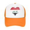 Iraq Flag Iraqi Mesh Baseball Caps Unisex Women Fitted Trucker Hat  Hats Adjustable Polyester Sun Caps Summer Trucker Cap