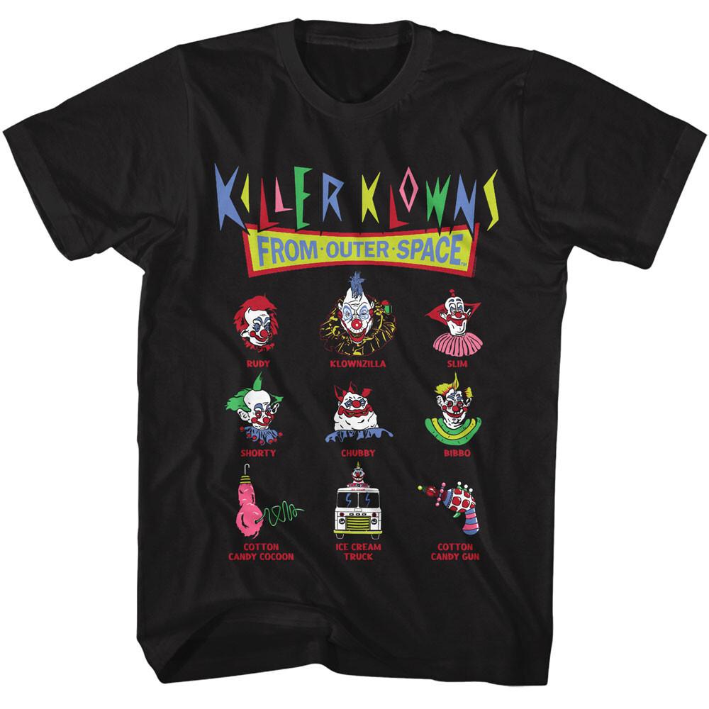 Killer Klowns From Outer Space Movie 6 Klowns Stuff Men T-Shirt L