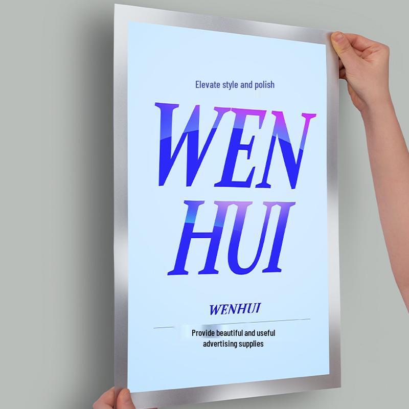Magnetic Poster Frame - Elevator Advertising Frame, A3/A4 Display Border, Photo Frame, Wall Mount Sticker