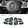 Car Steering Wheel Buttons Decorative Sticker Fit For Mercedes Benz A C Class W205 GLC X253 CLA GLA Auto Interior Accessories