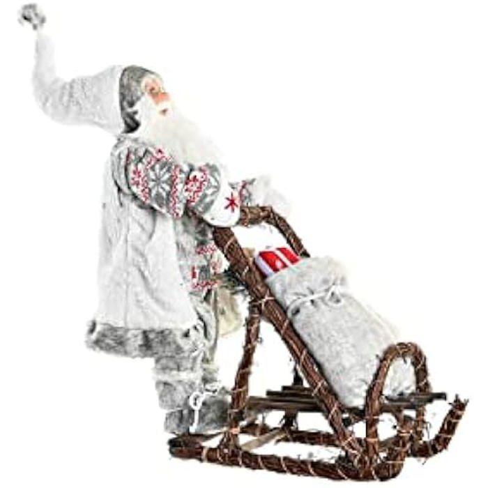 Décoration De Noël - DKD Home Decor - Standard - Gris - Polyester Et Bois - 42x22x48 Cm