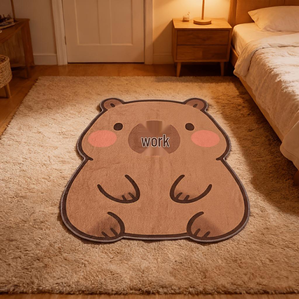 Flannel Digital Print Capybara Nap Blanket - Casual Sofa & Gift Blanket