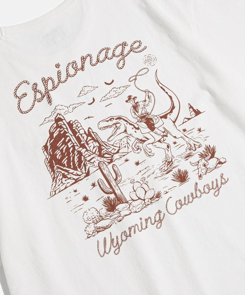 ESPIONAGE Wyoming Cowboys Heavyweight Tee Off White