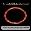 Natural NanHong Agate Bracelet with Gold Diamond Star and Moon Accents - DIY Cultural Bead Accessories
