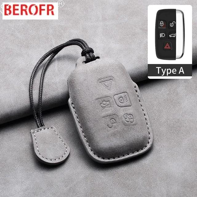 Leather Car Key Case Cover Shell Fob For Land Rover Range Rover Sport Discovery 3 4 Elander 2 Evoque For Jaguar XF XJ XE XJL XF