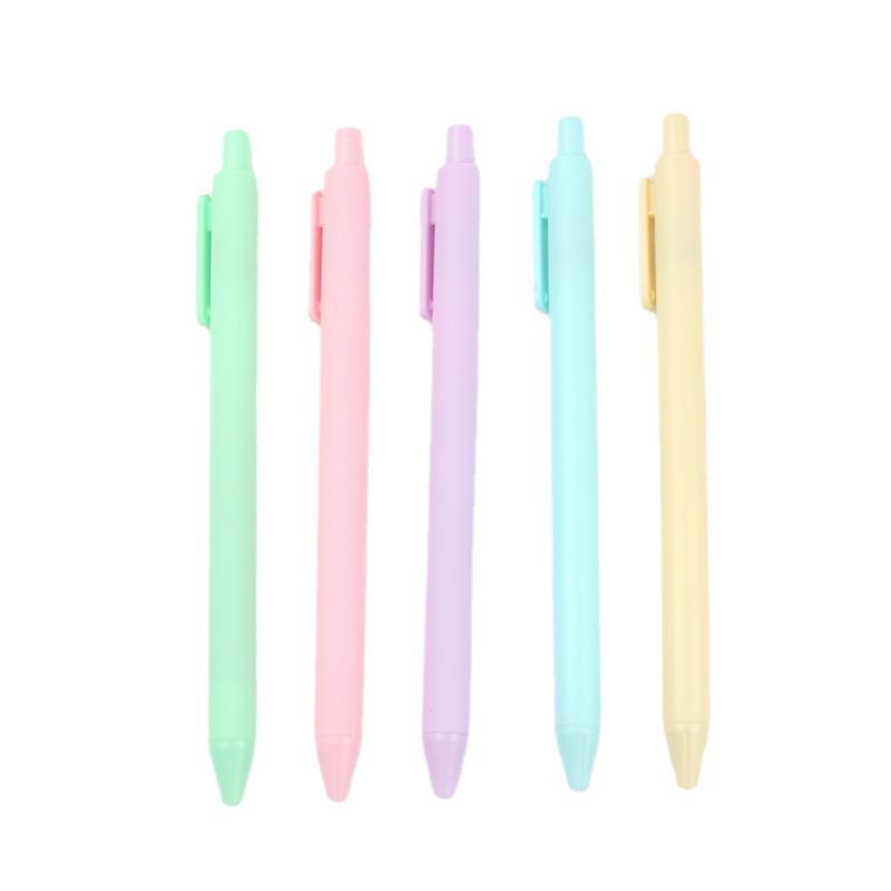 Macaron Color Click Ballpoint Pen - Creative Candy Colors for Students, Learning, Office, and Signature Use