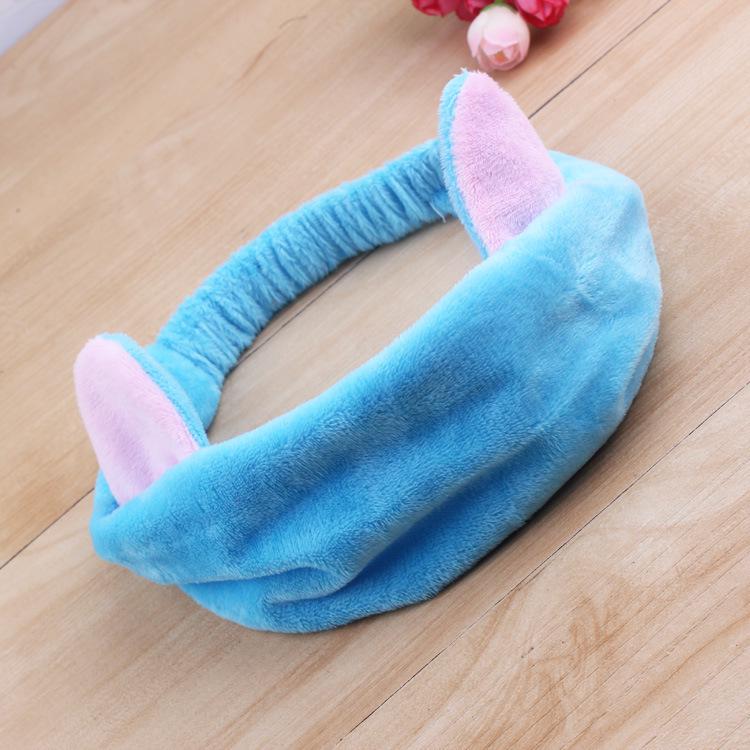 2021 Soft Velvet Spa Headband Korean Skincare Cat Ear Face Wash Headbands for Makeup Shower Bath