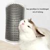 Cat Self Groomer,Soft Cat Wall Corner Scratcher Self Grooming Massage Combs,Pets Brush Remove Hair Comb Grooming Table Removable