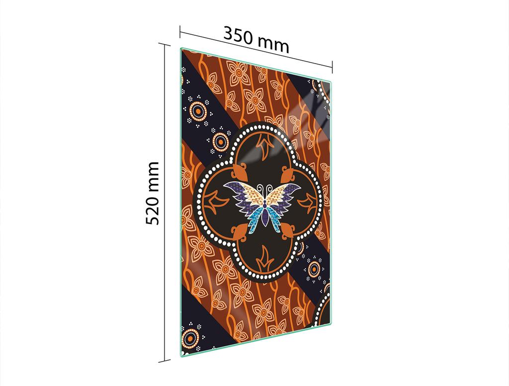 SZKLANA DESKA DO KROJENIA 35x52 MOTYL