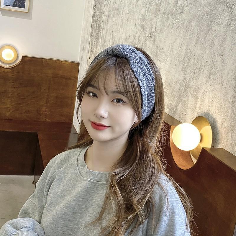 Knitted Wool Headband, Ear Protection, Headgear, Bow Headgear, Elastic Lace Warm Autumn And Winter Headband