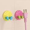 3Pcs Self Adhesive Power Cord Hooks Colorful Cable Organizer Stick on Wall Power Cable Hooks No Drill Charging Head Hook for Kitchen Garage Wire