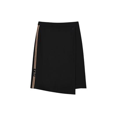 Fashionable Irregular Mid-Waist Midi Skirt Women Skirts Black F11W138366F-BK