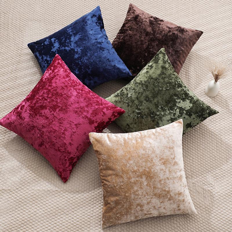 Golden Velvet Nordic Style Thickened Cushion Cover – Italian Light Luxury Home Decor