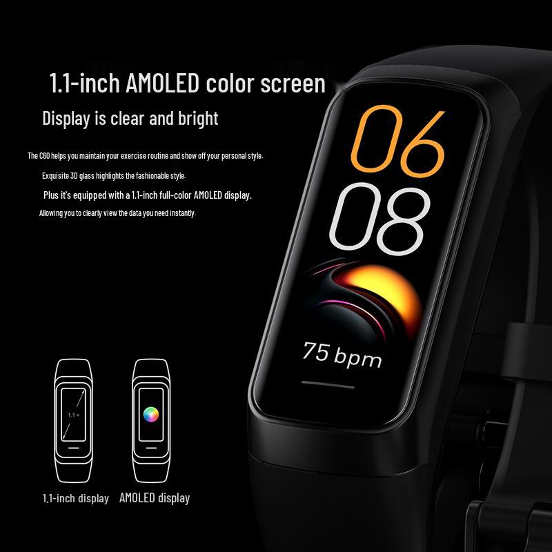 UK AMOLED HD Smart Blutsauerstoffmonitor & Gesundheits-Tracking Bluetooth Uhr