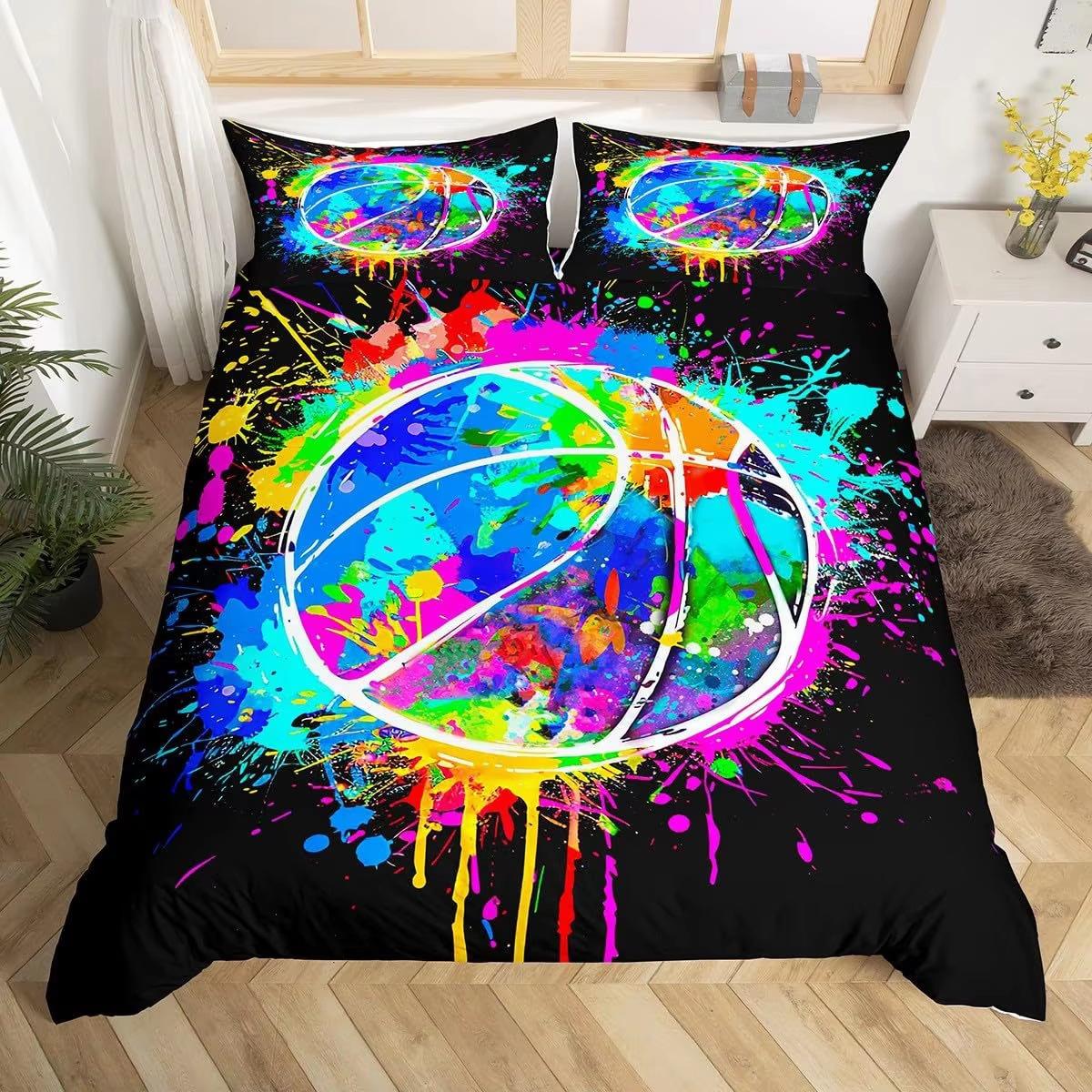 

Basketball Down Comforter Set Bedding Set 3-piece Duvet Cover Set 135*200cm