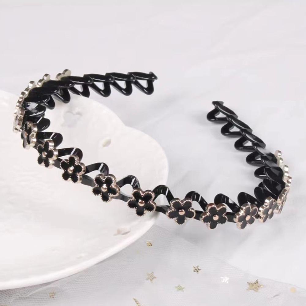 Flower Braided Tools Hairband Pearl Hair Toothed Headband  Hair Styling Accessory