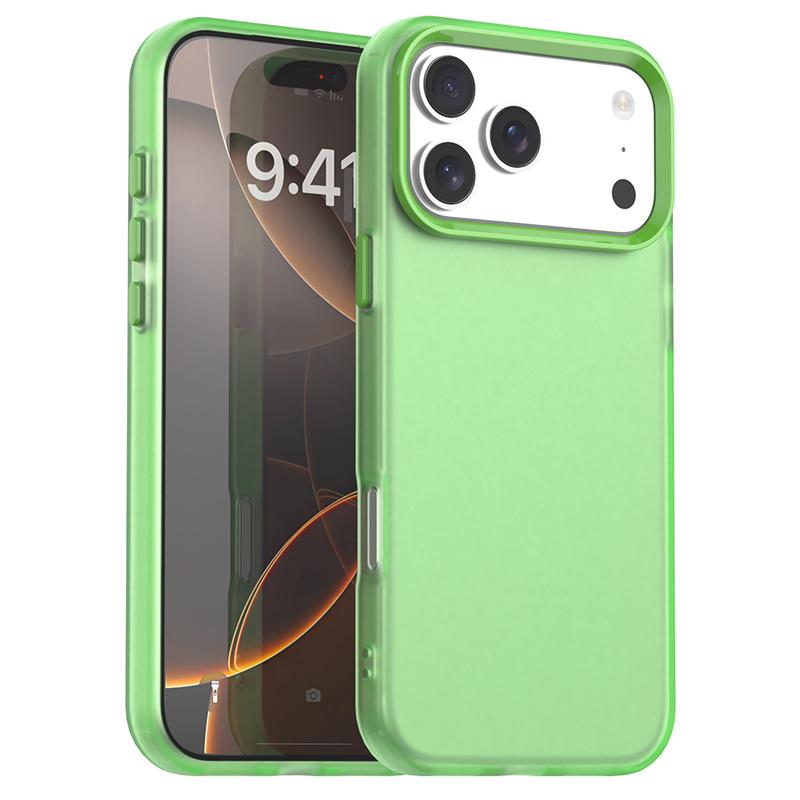 

Anti-Drop Candy Color Case For iPhone 17 Pro Max Matte PC Transparent Case iPhone 17 Pro 17 Air Cover For iPhone 17 Pro Max Case For iPhone 17 зелёный
