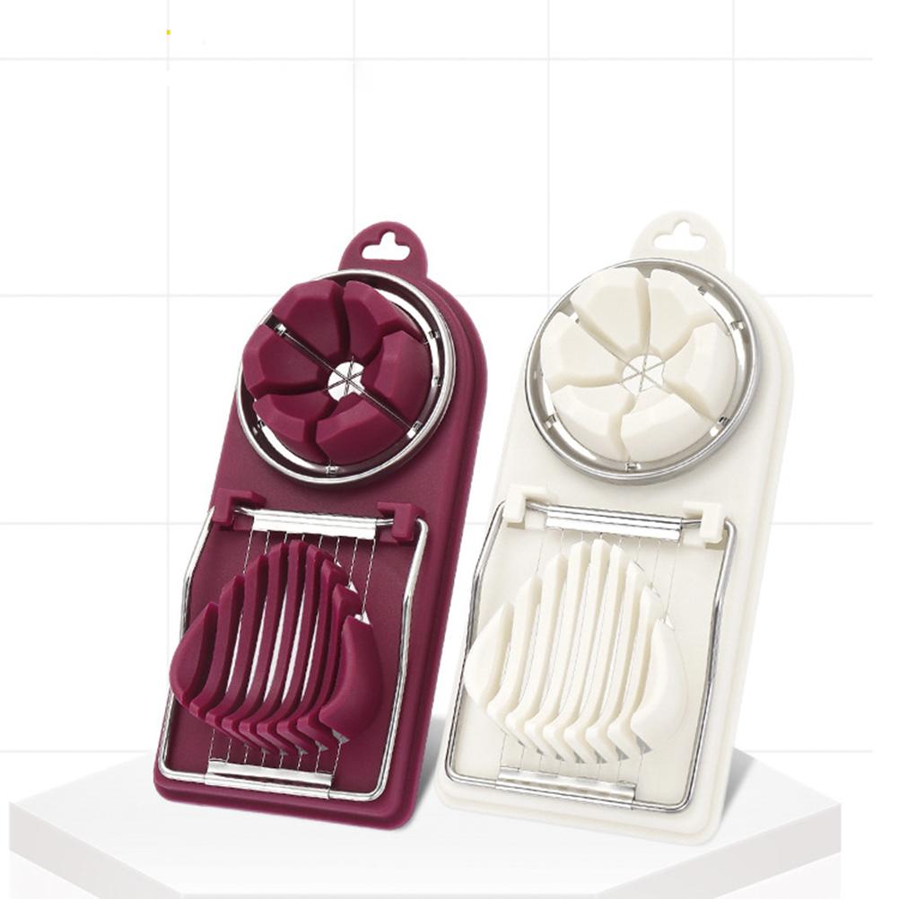 Stainless Steel Egg Slicing Tool Petal Shape Egg Cutter 2 Slicing Styles Manual Divider Separator