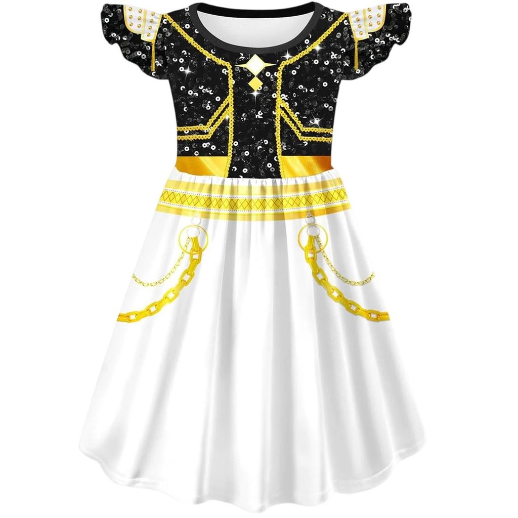 New Korean Wave Girl Group K-POP Witch Hunt Cosplay Rumi Children's Flying Sleeve Dress Cute Beautiful Fashionable Dress