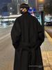 Men's Korean Style Thick Wool Over-the-Knee Trench Coat - Mid-Length, Warm, British Style Winter Jacket