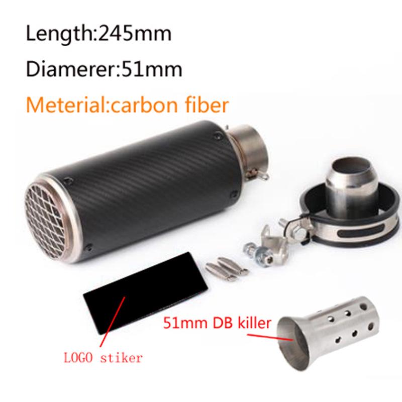 Universal SC Street Motorcycle Exhaust Tailpipe for Yamaha, Kawasaki, Honda