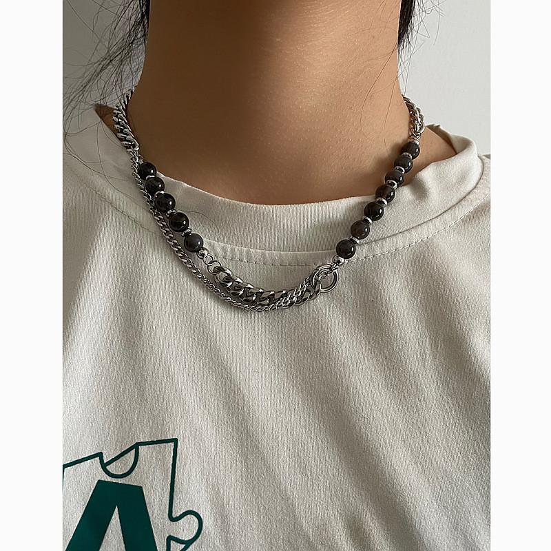 Handmade Geometric Stainless Steel Multilayer Chain Jewelry For Unisex Street Style