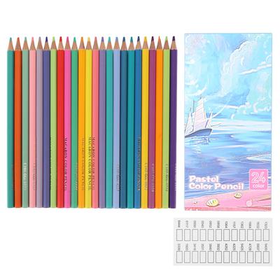 24Pcs Colored Pencils Assorted Pre Sharpened Vibrant Luster Smoothing Sketch Pencils for Coloring